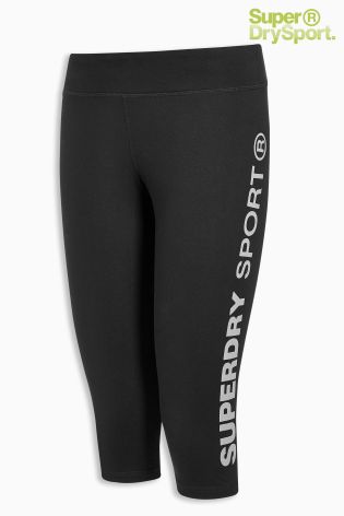 Superdry Black Core Gym Capri